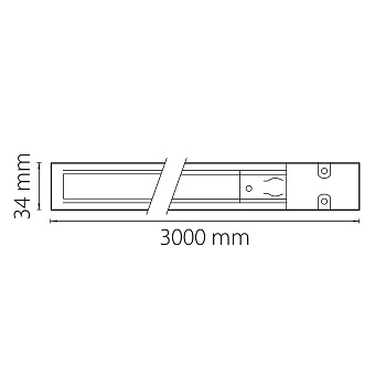 Шинопровод трёхфазный Lightstar 504039 3000мм серый для трековых светильников