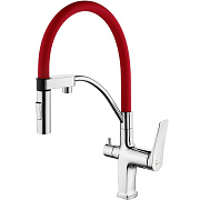 Смеситель для кухни LEMARK Comfort LM3074C-Red с краном для питьевой воды красный/хром