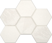 Керамическая мозаика ESTIMA Terra Mosaic/LN00_NS/TE00_NS/25x28,5/Hexagon White 25х28,5см 0,713кв.м.