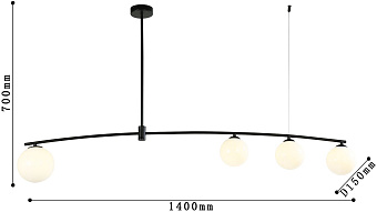 Люстра подвесная Favourite Equilibrium 4038-4P 20Вт 4 лампочек G9 LED