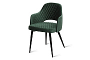 Кухонный стул AERO 54х54х80см велюр/сталь Dark Green