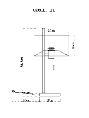 Настольная лампа Arte Lamp PROXIMA A4031LT-1PB 60Вт E27