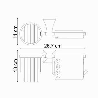 Набор аксессуаров для ванной WASSERKRAFT Wern K-2500 K-2559 хром 2 предметов