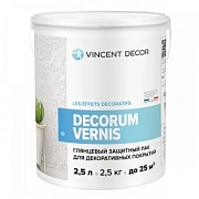 Лак для декоративных покрытий акриловый VINCENT DECOR Decorum Vernis gloss 2,5л