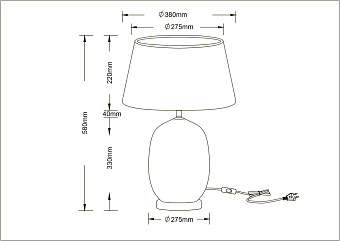 Настольная лампа Arte Lamp SARIN A4061LT-1PB 40Вт E27