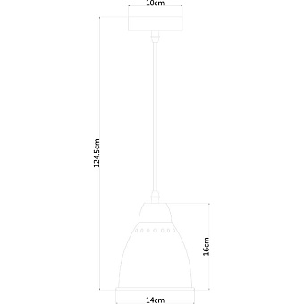 Светильник подвесной Arte Lamp BRACCIO A2054SP-1WH 60Вт E27