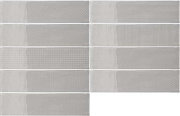 Настенная плитка WOW Gradient 109166 Decor Greige Gloss 7,5х30см 0,444кв.м. глянцевая