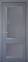 Межкомнатная дверь Uberture Perfecto 102 Серый бархат Экошпон 700х2000мм остеклённая
