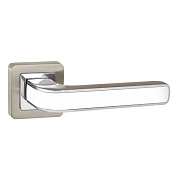 Дверная ручка нажимная PUNTO SIMPLE LIVING NOVA QR SN/WH-19 белый/матовый никель