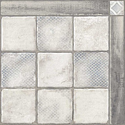Напольная плитка ALMA CERAMICA Carteo TFU03CRT007 белый/серый 41,8х41,8см 1,922кв.м. матовая
