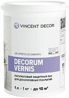 Лак для декоративных покрытий VINCENT DECOR Decorum Vernis mat 1л