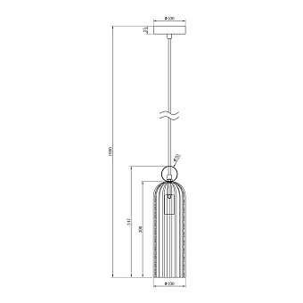 Светильник подвесной Maytoni Antic MOD302PL-01W 40Вт E14