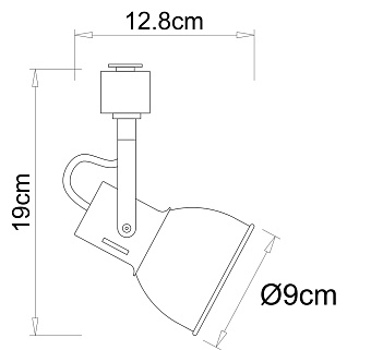 Трековый светильник Arte Lamp JOVI A1677PL-1GO 40Вт E14 чёрный для однофазного трека