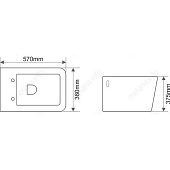 Унитаз подвесной MELANA B2370-805 ободковый с микролифтом