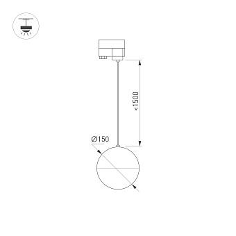 Трековый светильник Arlight LGD-Emisfero-Track 035946 11Вт LED белый для однофазного трека