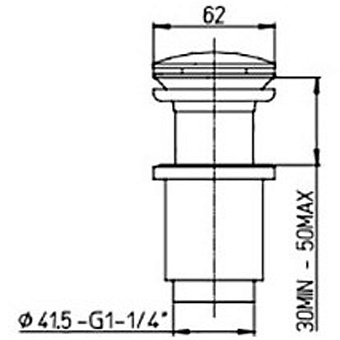 Донный клапан Paini 53CR945SSR