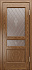 Межкомнатная дверь ЛАЙН-ДОР Калина-К Тон 45 Дуб натуральный Шпон 400х2000мм остеклённая