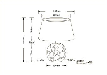 Настольная лампа Arte Lamp POPPY A4063LT-1GO 40Вт E14
