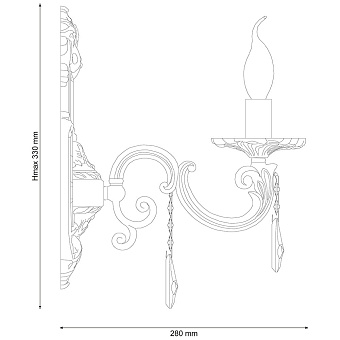 Бра Lucia Tucci NAPOLI W148.1 white antique 60Вт E14