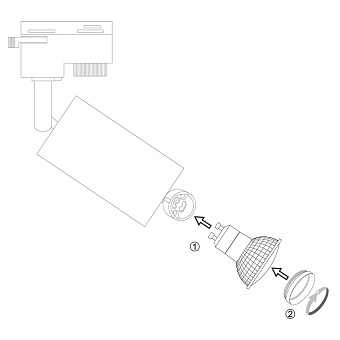 Трековый светильник Maytoni Focus Design TR011-1-GU10-B 50Вт GU10 чёрный для однофазного трека