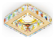 Светильник точечный встраиваемый Ambrella STANDARD  Crystal Spot K110 PR/G 12Вт GU5.3
