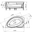 Ванна акриловая RADOMIR Монти 2-78-0-2-1-214 160х100см угловая