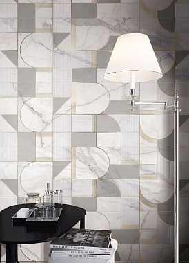 Декор MARAZZI ITALY Allmarble M8T4 Wall Altissimo Satin Decoro Club 40х120см 1,92кв.м.