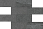 Керамическая мозаика ESTIMA Terra Mosaic/LN03_NS/TE03_NS/28,6x35/BricksBig Antracite 28,6х35см 1,001кв.м.