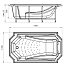 Ванна акриловая RADOMIR ЭСТЕЛОНА-CHROME 4-01-2-0-5-409 110х190см отдельностоящая