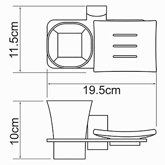 Набор аксессуаров для ванной WASSERKRAFT Leine K-5000 K-5026 хром 2 предметов