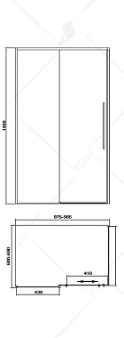 Угловое ограждение RGW Stilvoll 32324270-014 SV-42 195х70см стекло прозрачное