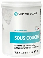 Декоративное покрытие VINCENT DECOR Sous-couche Грунтовка для декоративных покрытий 2,5кг