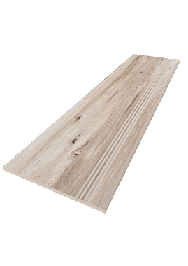Плитка для ступеней ESTIMA Spanish Wood Steptrade/SP01_NR/30x120x10 бежевый 120х30см 0,36кв.м. матовая
