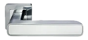 Дверная ручка нажимная MORELLI FLEX MH-44 SC/W-S55 белый/хром