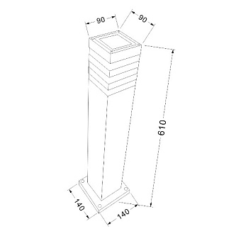 Светильник ландшафтный Maytoni Unter den Linden O578FL-01B 60Вт IP54 E27 чёрный